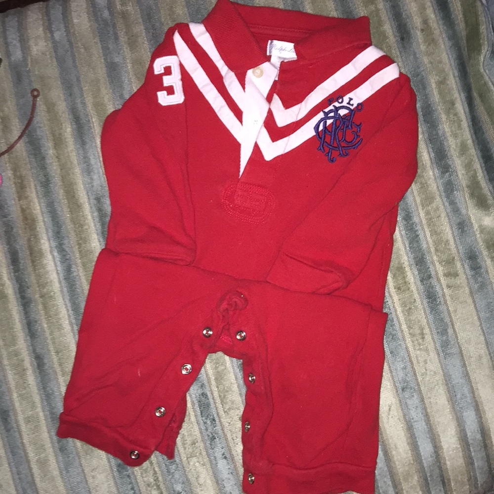 Ralph Lauren Polo boys 1piece red outfit